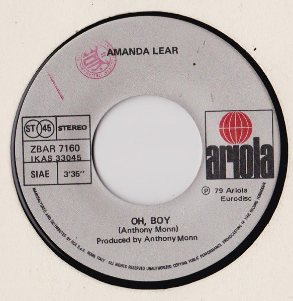 Amanda Lear - Fabulous Lover, Love Me | Ariola (ZBAR 7160) - 4