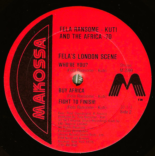 Fela Kuti And Africa 70 - Fela's London Scene | Makossa (M2399) - 4