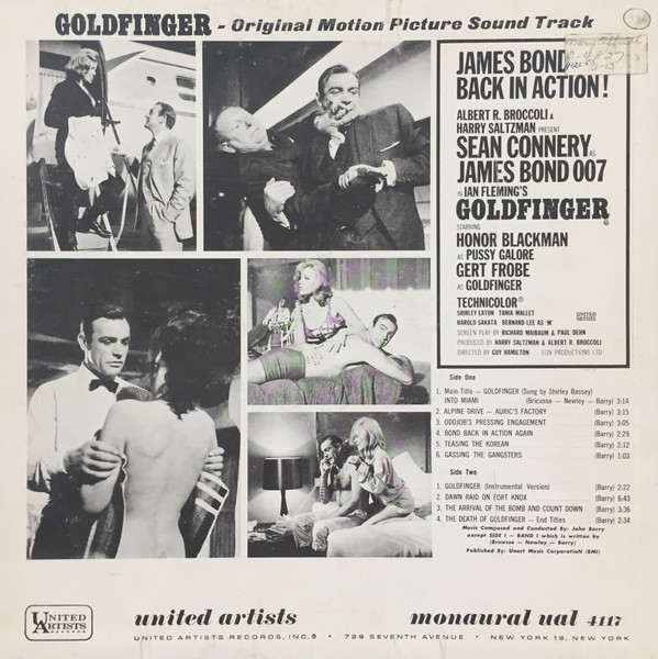 John Barry - Goldfinger (Original Motion Picture Soundtrack) | United Artists Records (UAL 4117) - 2 John Barry - Goldfinger (Original Motion Picture Soundtrack) | United Artists Records (UAL 4117) - 2