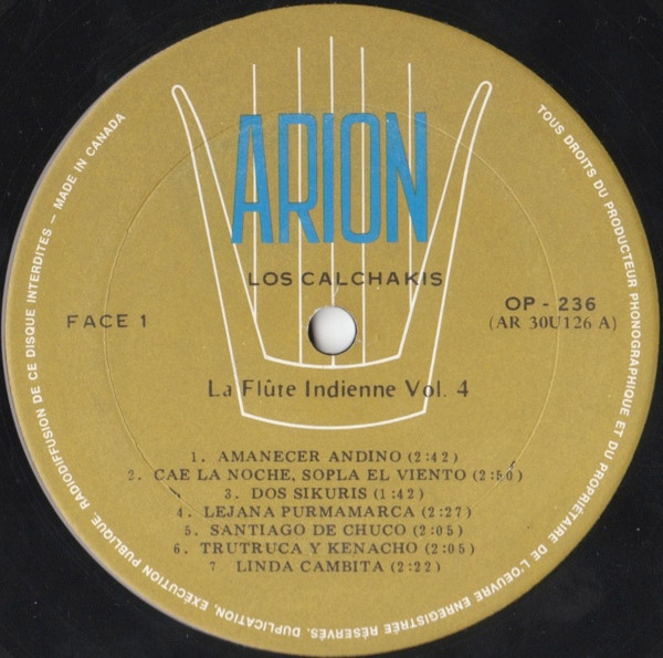 Los Calchakis - Les Flûtes Indiennes Vol. 4: Mystère Des Andes | Arion (OP-236) - 3