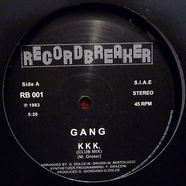 G.A.N.G. - KKK. | Recordbreaker (RB 001)