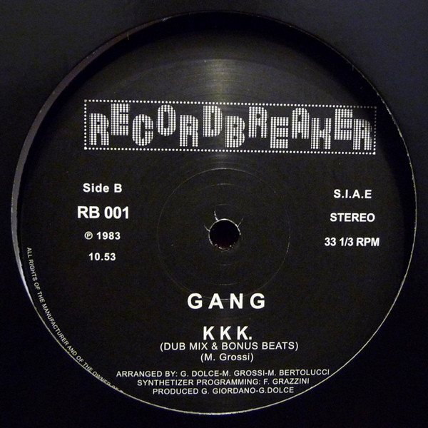 G.A.N.G. - KKK. | Recordbreaker (RB 001) - 2