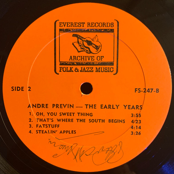 André Previn - The Early Years | Everest Records Archive Of Folk & Jazz Music (FS-247) - 3 André Previn - The Early Years | Everest Records Archive Of Folk & Jazz Music (FS-247) - 3