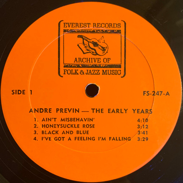 André Previn - The Early Years | Everest Records Archive Of Folk & Jazz Music (FS-247) - 2 André Previn - The Early Years | Everest Records Archive Of Folk & Jazz Music (FS-247) - 2