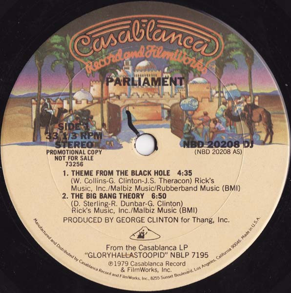 Parliament - Theme From The Black Hole / The Big Bang Theory | Casablanca (NBD 20208 DJ)