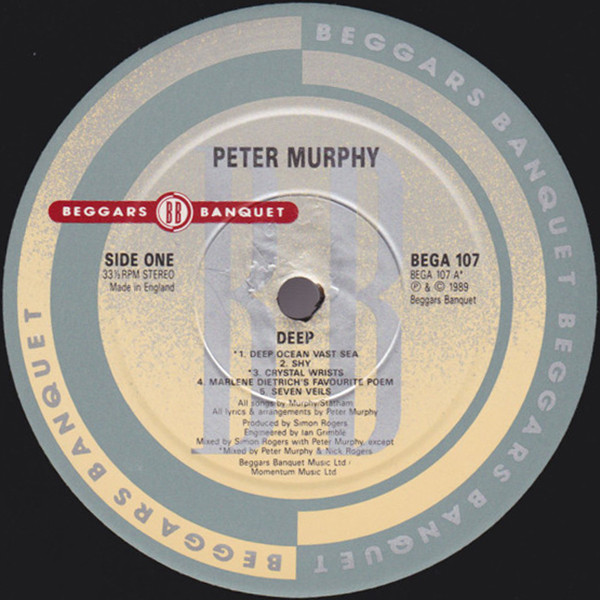 Peter Murphy - Deep | Beggars Banquet (BEGA 107) - 3