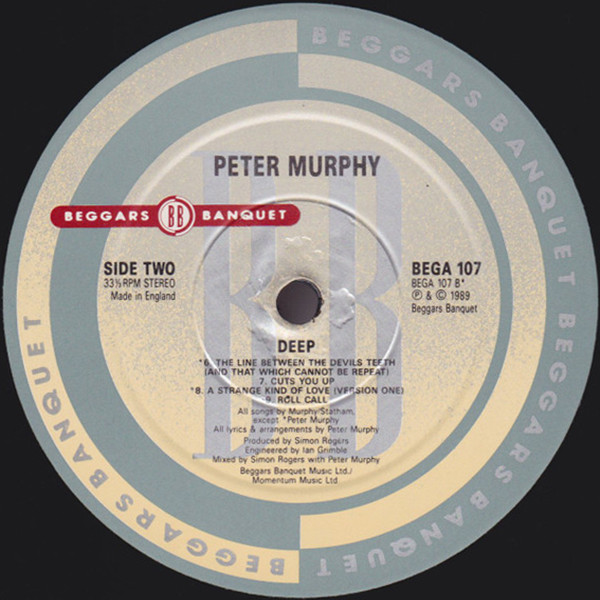 Peter Murphy - Deep | Beggars Banquet (BEGA 107) - 4