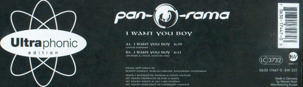 Pan-O-Rama - I Want You Boy | Ultraphonic (0630-17447-0) - main Pan-O-Rama - I Want You Boy | Ultraphonic (0630-17447-0) - main