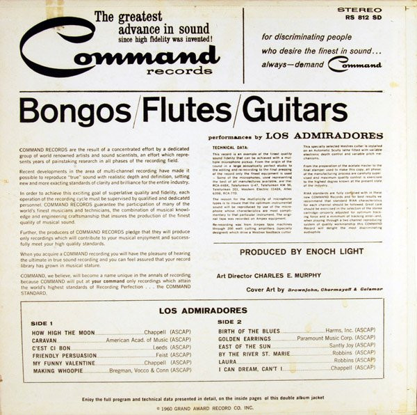 Los Admiradores - Bongos, Flutes, Guitars | Command (RS 812 SD) - 2 Los Admiradores - Bongos, Flutes, Guitars | Command (RS 812 SD) - 2