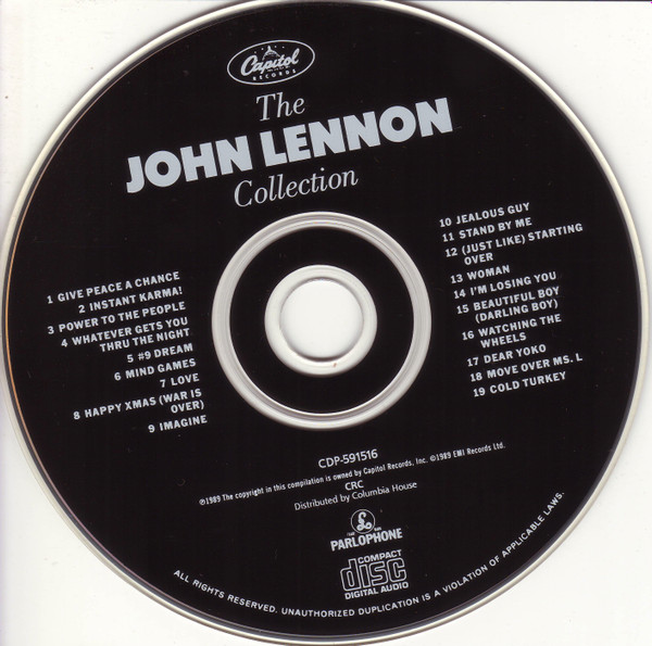 John Lennon - The John Lennon Collection | Capitol Records (CDP-591516) - 2