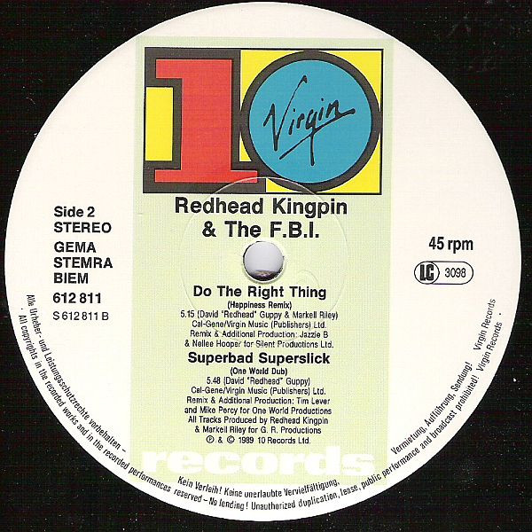 Redhead Kingpin And The FBI - Superbad, Superslick | Virgin (612 811) - main Redhead Kingpin And The FBI - Superbad, Superslick | Virgin (612 811) - main