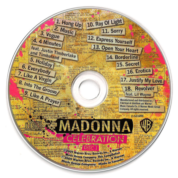 Madonna - Celebration | Warner Bros. Records (2-521096) - 4