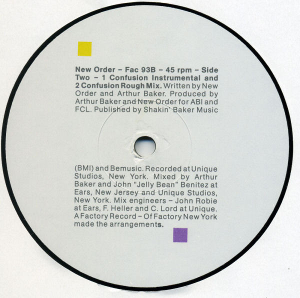 New Order - Confusion | Factory (Fac 93) - 4