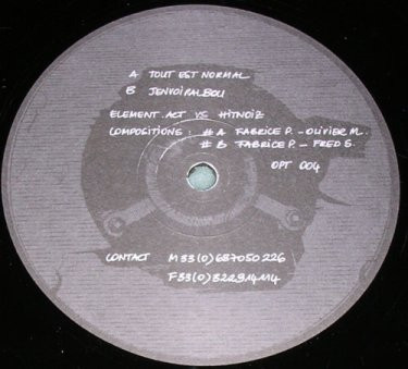 Element.Act Vs Hitnoiz - Tout Est Normal | OPtimum PRoduction (OPT 004) - main Element.Act Vs Hitnoiz - Tout Est Normal | OPtimum PRoduction (OPT 004) - main
