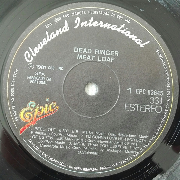 Meat Loaf - Dead Ringer | CBS (EPC 83645) - 3