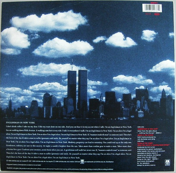 Sting - Englishman In New York | A&M Records (392 276-1) - 2 Sting - Englishman In New York | A&M Records (392 276-1) - 2