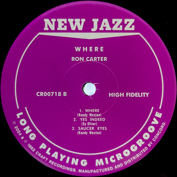 Ron Carter With Eric Dolphy , Mal Waldron - Where? | Craft Recordings (CR00718) - 4