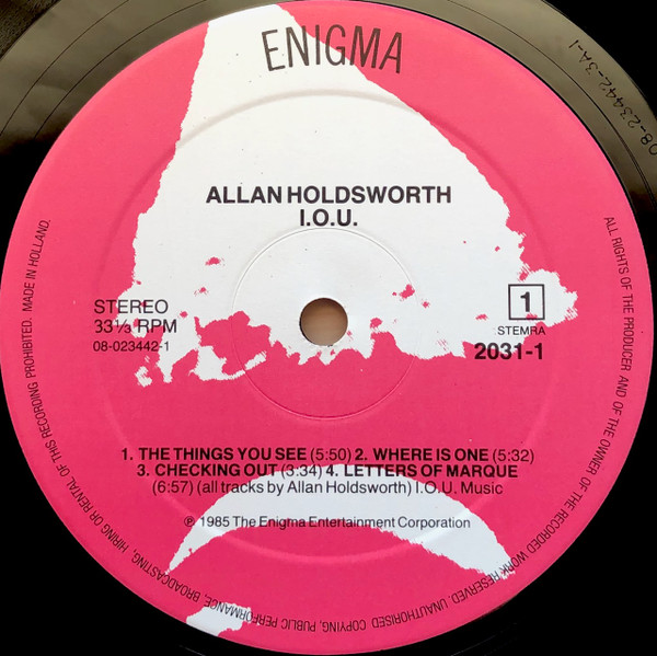Allan Holdsworth - I.O.U. | Enigma (2031-1) - 3