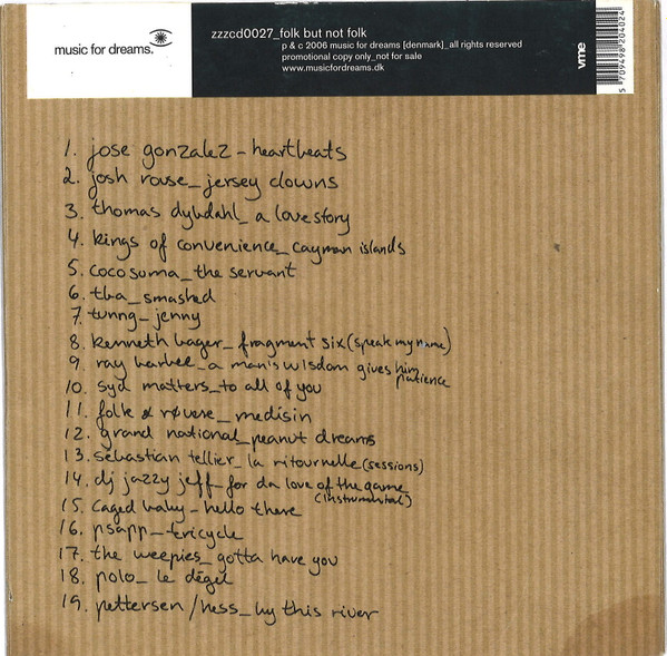 Various - Folk But Not Folk! | Music For Dreams (zzzcd0027) - 2