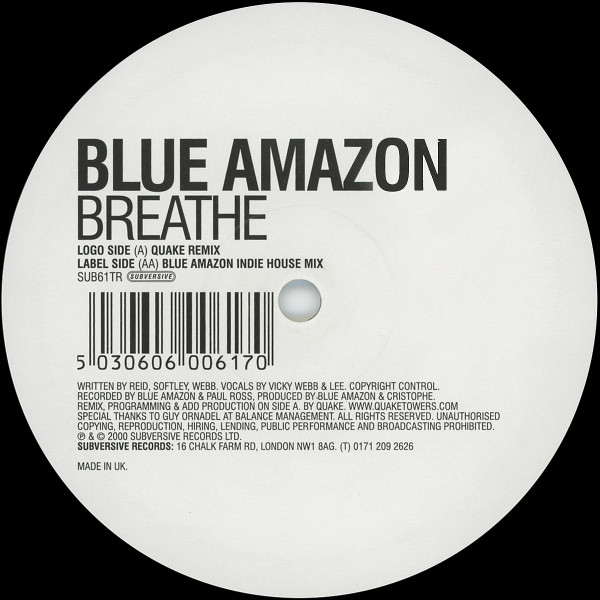 Blue Amazon - Breathe | Subversive (SUB61TR) - 2 Blue Amazon - Breathe | Subversive (SUB61TR) - 2