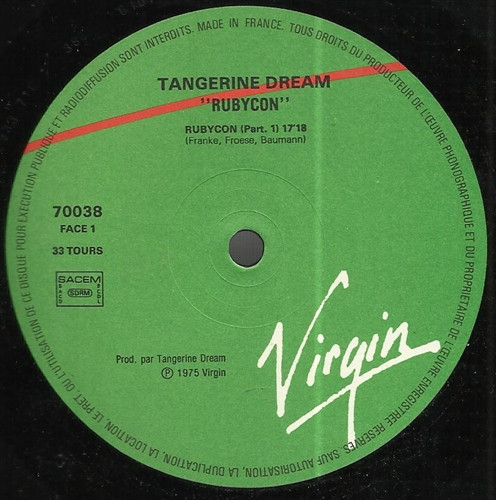 Tangerine Dream - Rubycon | Virgin (70038) - 3