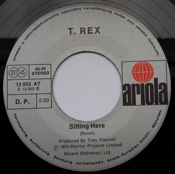 T. Rex - Truck-On »Tyke« / Sitting Here | Ariola (13 053 AT) - 4