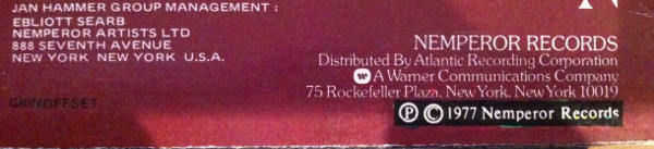 Jeff Beck With The Jan Hammer Group - Live | Nemperor Records (50 361) - 4