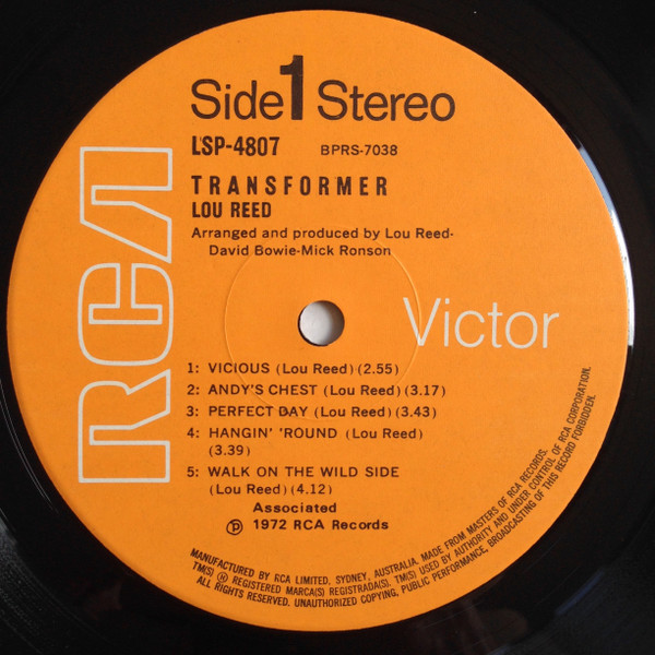 Lou Reed - Transformer | RCA Victor (LSP-4807) - 4 Lou Reed - Transformer | RCA Victor (LSP-4807) - 4