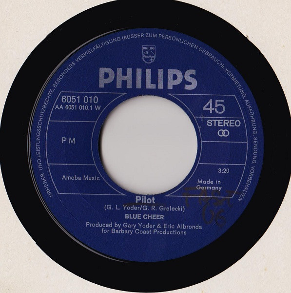 Blue Cheer - Pilot | Philips (6051 010) - 2