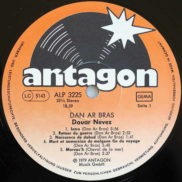 Dan Ar Braz - Douar Nevez (Terre Nouvelle) | Antagon (ALP 3225) - 4 Dan Ar Braz - Douar Nevez (Terre Nouvelle) | Antagon (ALP 3225) - 4