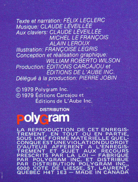 Félix Leclerc / Claude Léveillée - La Légende Du Petit Ours Gris / Le Journal D'Un Chien (Extraits) | Polydor (2424 196) - 4 Félix Leclerc / Claude Léveillée - La Légende Du Petit Ours Gris / Le Journal D'Un Chien (Extraits) | Polydor (2424 196) - 4