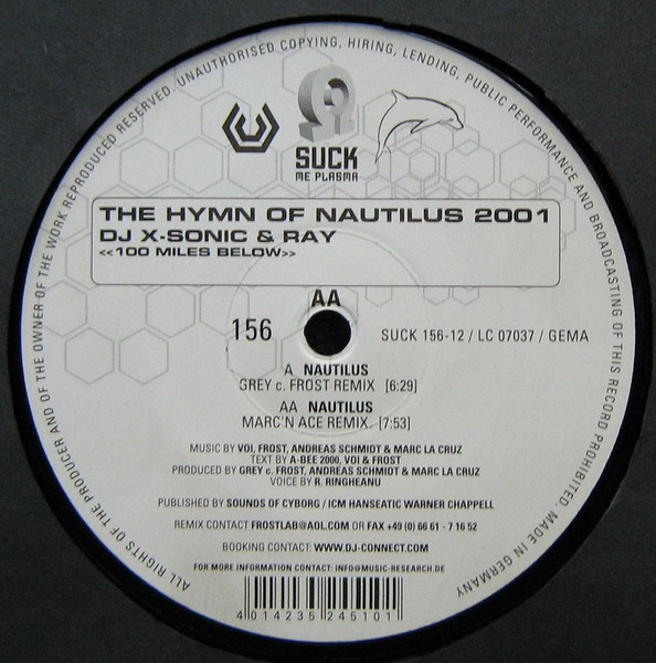 DJ X-Sonic & Ray - The Hymn Of Nautilus 2001 <<100 Miles Below>> | Suck Me Plasma (SUCK 156-12) - 4