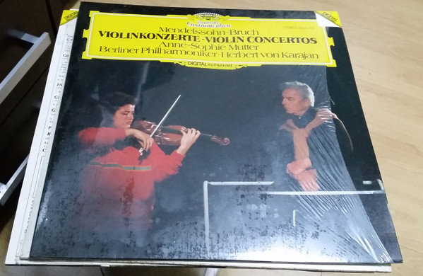 Felix Mendelssohn-Bartholdy • Max Bruch - Anne-Sophie Mutter , Berliner Philharmoniker , Herbert von Karajan - Violinkonzerte | Deutsche Grammophon (2532 016) - main