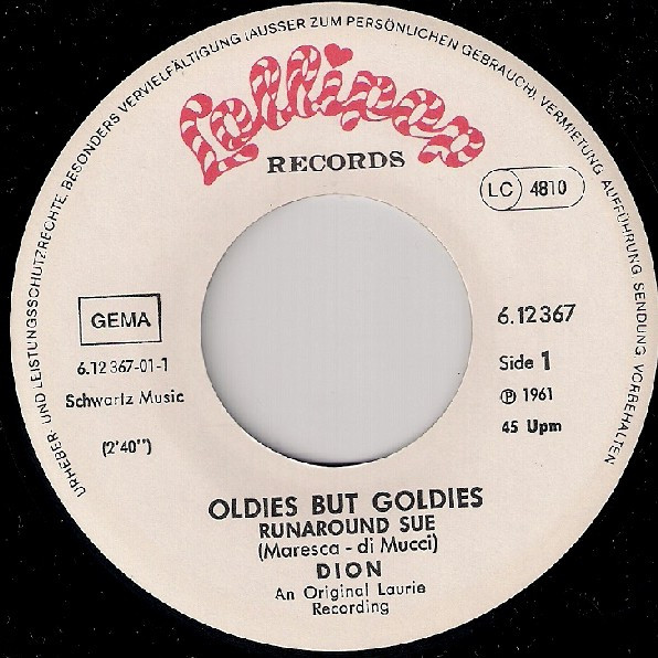 Dion - Runaround Sue / Lovers Who Wander | Lollipop Records (6.12 367)