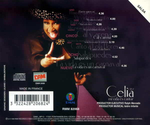 Celia Cruz - Mi Vida Es Cantar | RMM Records (RMM 82068) - 2