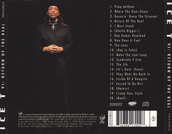 Ice-T - VI: Return Of The Real | Virgin Music Canada (7243 8 41700 2 8) - 2 Ice-T - VI: Return Of The Real | Virgin Music Canada (7243 8 41700 2 8) - 2