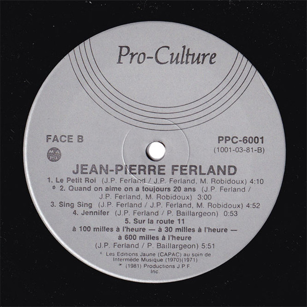 Jean-Pierre Ferland - Dix Ans Trop Tôt | Pro-Culture (PPC-6001) - 3