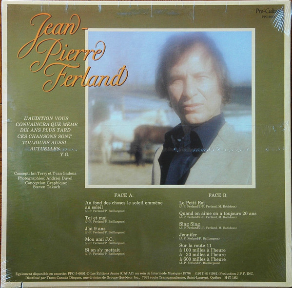 Jean-Pierre Ferland - Dix Ans Trop Tôt | Pro-Culture (PPC-6001) - 2