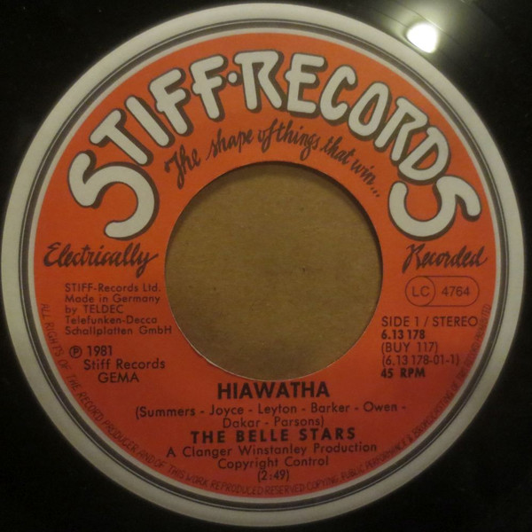The Belle Stars - Hiawatha | Stiff Records (6.13178) - 3