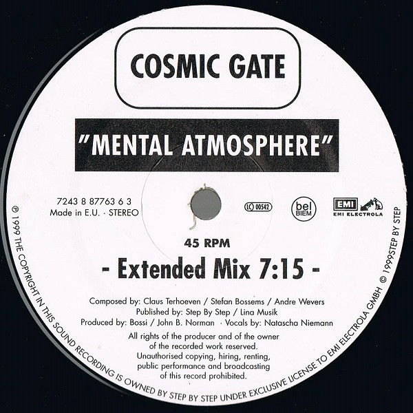 Cosmic Gate - Mental Atmosphere | EMI Electrola (7243 8 87763 6 3) - 2 Cosmic Gate - Mental Atmosphere | EMI Electrola (7243 8 87763 6 3) - 2