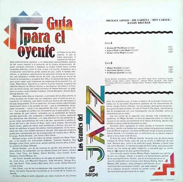 Michael Longo / Joe Farrell / Ron Carter / Randy Brecker - Los Grandes Del Jazz 48 | Sarpe (GJ-48) - 2