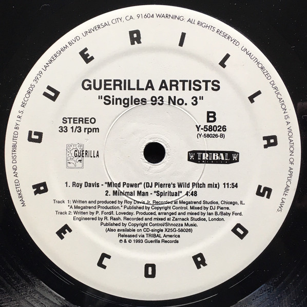 Various - Guerilla Artists Singles '93 No. 3 | TRIBAL America (Y-58026) - 2 Various - Guerilla Artists Singles '93 No. 3 | TRIBAL America (Y-58026) - 2