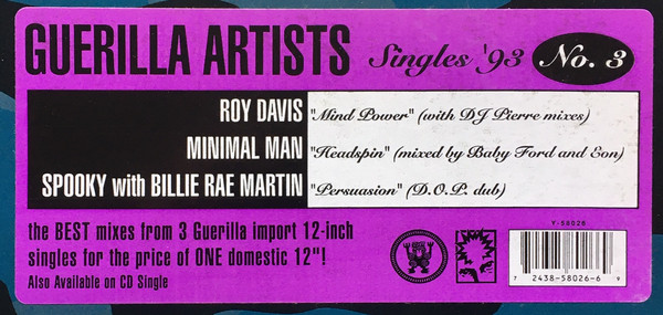 Various - Guerilla Artists Singles '93 No. 3 | TRIBAL America (Y-58026) - 4 Various - Guerilla Artists Singles '93 No. 3 | TRIBAL America (Y-58026) - 4