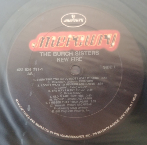 The Burch Sisters - New Fire | Mercury (422 836 711) - 3 The Burch Sisters - New Fire | Mercury (422 836 711) - 3