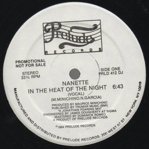 Nanette - In The Heat Of The Night | Prelude Records (PRLD 412 DJ)