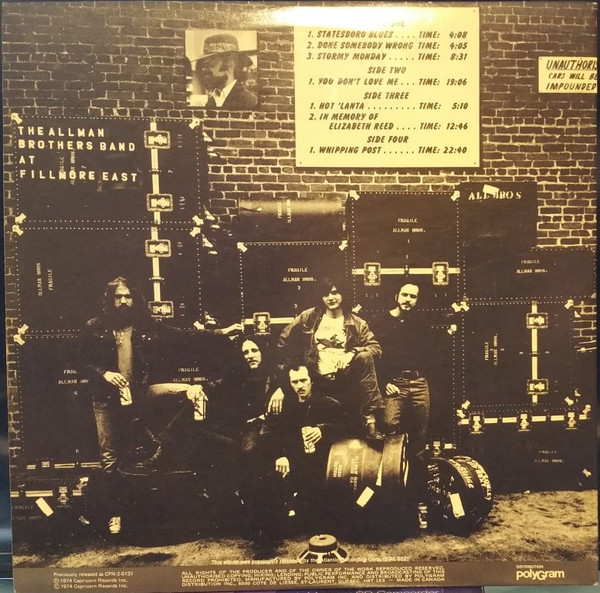 The Allman Brothers Band - The Allman Brothers Band At Fillmore East (2LP) [Vinyl] | Polydor (MIPD-2-9335) - 4