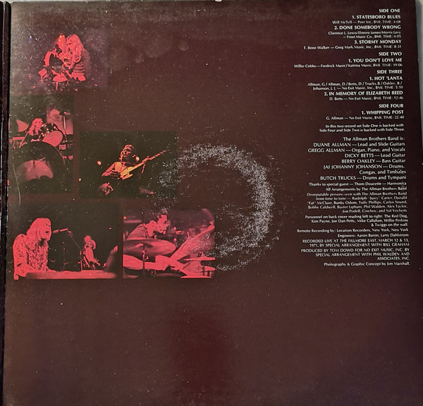 The Allman Brothers Band - The Allman Brothers Band At Fillmore East (2LP) [Vinyl] | Polydor (MIPD-2-9335) - 3