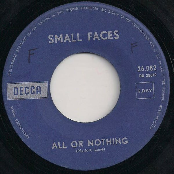 Small Faces - All Or Nothing / Understanding | Decca (26.082) - 2