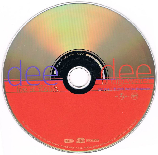 Dee Dee Bridgewater - Live At Yoshi's | Verve Records (543 354-2) - 3
