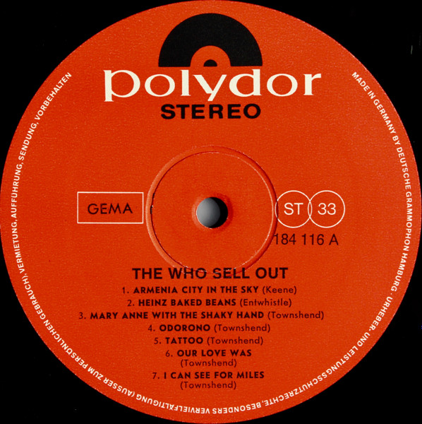 The Who - The Who Sell Out | Polydor (184 116) - 3